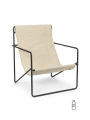 Fotel Desert Lounge Chair, Ferm Living Black Cloud