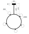 Lampa wisząca Circle and Spheres Atelier Areti różne warianty 