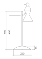 Lampa stołowa Alouette Desk Lamp Straight Atelier Areti różne warianty 