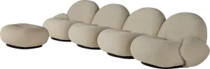 GUBI sofa PACHA czteroczęściowa z podłokietnikami i fotel OTTOMAN różne warianty