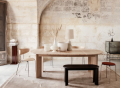 Stół Bevel rozkładany x 2 White Oiled Beech Ø117-217cm  Ferm Living