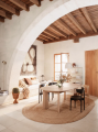 Stół Bevel rozkładany x 2 White Oiled Beech Ø117-217cm  Ferm Living