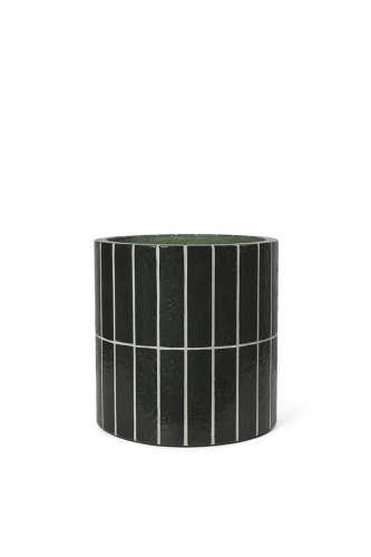 Donica Pillar Plant Pot - dark green Ferm Living
