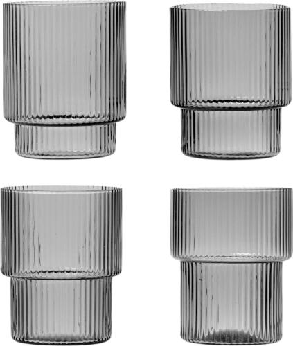 Szklanki Ripple niskie 4 szt. Ferm Living różne warianty