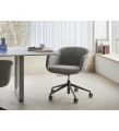 FOTEL TAPICEROWANY NA KÓŁKACH FIBER CONFERENCE ARMCHAIR SWIVEL BASE W. GAS LIFT, CASTORS, TILT MUUTO - REMIX 133/ SZARA PODSTAWA