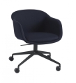 FOTEL TAPICEROWANY NA KÓŁKACH FIBER CONFERENCE ARMCHAIR SWIVEL BASE W. CASTORS AND TILT MUUTO 