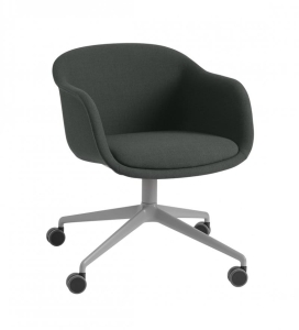 FOTEL TAPICEROWANY NA KÓŁKACH FIBER CONFERENCE ARMCHAIR SWIVEL BASE W. CASTORS MUUTO