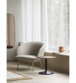 FOTEL TAPICEROWANY OSLO LOUNGE CHAIR TUBE BASE MUUTO - TKANINA TWILL WEAVE 990, CZARNA PODSTAWA