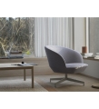 FOTEL TAPICEROWANY OSLO LOUNGE CHAIR SWIVEL BASE MUUTO - TKANINA VIDAR 146, OBROTOWA PODSTAWA W KOLORZE SZARYM