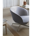 FOTEL TAPICEROWANY OSLO LOUNGE CHAIR SWIVEL BASE MUUTO - TKANINA TWILL WEAVE 990, OBROTOWA PODSTAWA W KOLORZE CZARNYM