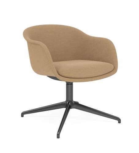 FOTEL TAPICEROWANY OBROTOWY FIBER CONFERENCE ARMCHAIR SWIVEL BASE MUUTO - RÓŻNE KOLORY