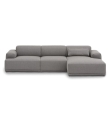 SOFA MODUŁOWA 3-OSOBOWA CONNECT SOFT MUUTO - KONFIGURACJA 2, TKANINA RE-WOOL 128