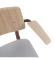 KRZESŁO TAPICEROWANE LOFT CHAIR W. ARMREST MUUTO Z PODŁOKIETNIKAMI różne warianty