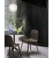 KRZESŁO OBROTOWE NA KÓŁKACH VISU WIDE CHAIR MUUTO - CIEMNOBRĄZOWE/ CZARNA PODSTAWA