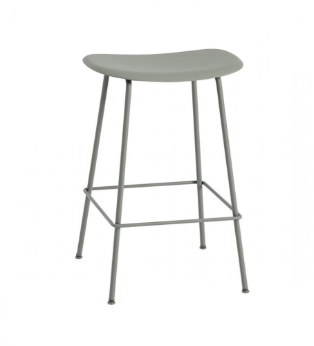 HOKER FIBER COUNTER STOOL / TUBE BASE H: 65CM MUUTO - BLADOZIELONY