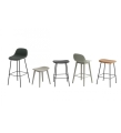 HOKER FIBER COUNTER STOOL / TUBE BASE H: 65CM MUUTO - MUSZTARDOWO-CZARNY