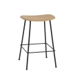 HOKER FIBER COUNTER STOOL / TUBE BASE H: 65CM MUUTO - MUSZTARDOWO-CZARNY
