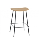 HOKER FIBER COUNTER STOOL / TUBE BASE H: 65CM MUUTO - MUSZTARDOWO-CZARNY