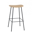 HOKER FIBER BAR STOOL / TUBE BASE H: 75CM MUUTO - MUSZTARDOWO-CZARNY