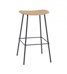 HOKER FIBER BAR STOOL / TUBE BASE H: 75CM MUUTO - MUSZTARDOWO-CZARNY