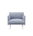 FOTEL TAPICEROWANY STUDIO OUTLINE CHAIR MUUTO - ALUMINIOWA PODSTAWA, RÓŻNE KOLORY
