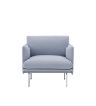 FOTEL TAPICEROWANY STUDIO OUTLINE CHAIR MUUTO - ALUMINIOWA PODSTAWA, RÓŻNE KOLORY