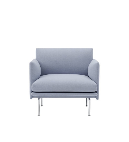 FOTEL TAPICEROWANY STUDIO OUTLINE CHAIR MUUTO - ALUMINIOWA PODSTAWA, RÓŻNE KOLORY