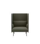 SOFA 1-OSOBOWA OUTLINE HIGHBACK MUUTO - CZARNA PODSTAWA, RÓŻNE KOLORY