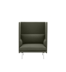 SOFA 1-OSOBOWA OUTLINE HIGHBACK MUUTO - ALUMINIOWA PODSTAWA, RÓŻNE KOLORY