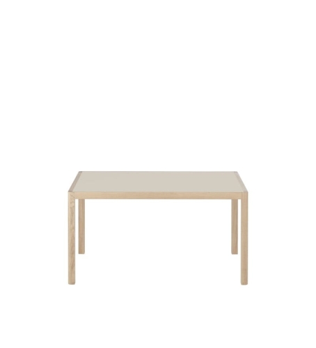 STÓŁ WORKSHOP MUUTO - 140X92 CM, WARM GREY LINOLEUM/OAK