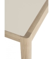 STÓŁ WORKSHOP MUUTO - 140X92 CM, WARM GREY LINOLEUM/OAK