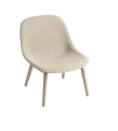 KRZESŁO TAPICEROWANE NA DREWNIANEJ PODSTAWIE FIBER LOUNGE CHAIR WOOD BASE MUUTO - RÓŻNE KOLORY