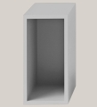 REGAŁ MODUŁOWY STACKED 2.0 MUUTO - ELEMENTY JASNOSZARE ZAMKNIĘTE