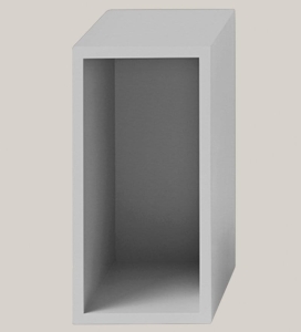 REGAŁ MODUŁOWY STACKED 2.0 MUUTO - ELEMENTY JASNOSZARE ZAMKNIĘTE