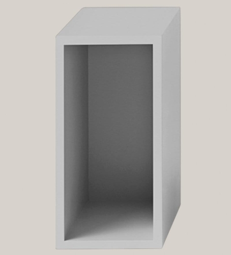 REGAŁ MODUŁOWY STACKED 2.0 MUUTO - ELEMENTY JASNOSZARE ZAMKNIĘTE