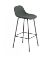 HOKER TAPICEROWANY Z OPARCIEM FIBER BAR STOOL W. BACKREST / TUBE BASE H: 75CM MUUTO - RÓŻNE KOLORY
