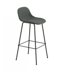 HOKER TAPICEROWANY Z OPARCIEM FIBER BAR STOOL W. BACKREST / TUBE BASE H: 75CM MUUTO - RÓŻNE KOLORY