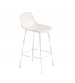 HOKER Z OPARCIEM FIBER COUNTER STOOL W. BACKREST / TUBE BASE H: 65CM MUUTO - RÓŻNE KOLORY