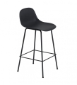 HOKER Z OPARCIEM FIBER COUNTER STOOL W. BACKREST / TUBE BASE H: 65CM MUUTO - RÓŻNE KOLORY