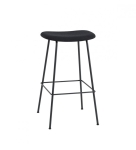 HOKER TAPICEROWANY FIBER BAR STOOL / TUBE BASE H: 75CM MUUTO - RÓŻNE KOLORY