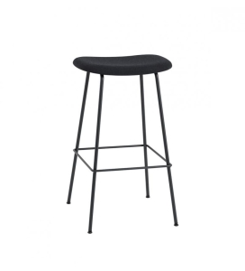 HOKER TAPICEROWANY FIBER BAR STOOL / TUBE BASE H: 75CM MUUTO - RÓŻNE KOLORY
