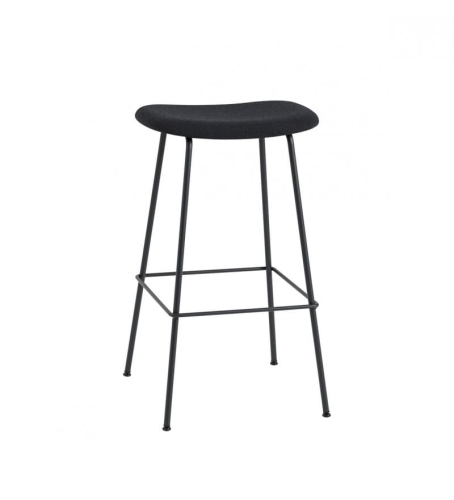 HOKER TAPICEROWANY FIBER BAR STOOL / TUBE BASE H: 75CM MUUTO - RÓŻNE KOLORY