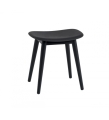 STOŁEK NA DREWNIANEJ PODSTAWIE FIBER STOOL / WOOD BASE H: 45CM MUUTO - CZARNY