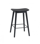 HOKER NA DREWNIANEJ PODSTAWIE FIBER COUNTER STOOL / WOOD BASE H: 65CM MUUTO - RÓŻNE KOLORY