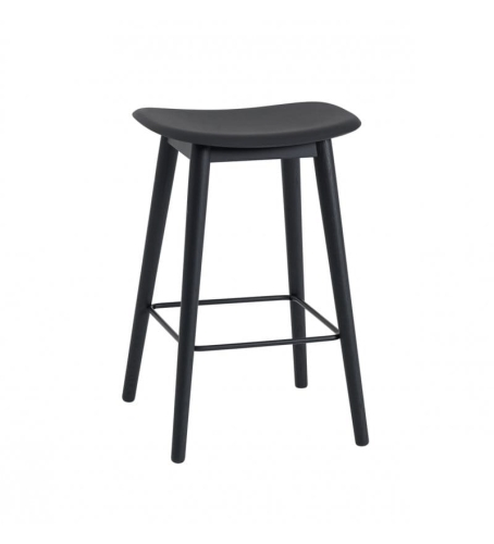 HOKER NA DREWNIANEJ PODSTAWIE FIBER COUNTER STOOL / WOOD BASE H: 65CM MUUTO - RÓŻNE KOLORY