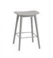 HOKER NA DREWNIANEJ PODSTAWIE FIBER COUNTER STOOL / WOOD BASE H: 65CM MUUTO - RÓŻNE KOLORY
