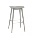 HOKER NA DREWNIANEJ PODSTAWIE FIBER BAR STOOL / WOOD BASE H: 75CM MUUTO - RÓŻNE KOLORY