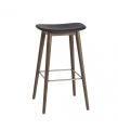 HOKER NA DREWNIANEJ PODSTAWIE FIBER BAR STOOL / WOOD BASE H: 75CM MUUTO - RÓŻNE KOLORY
