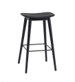HOKER NA DREWNIANEJ PODSTAWIE FIBER BAR STOOL / WOOD BASE H: 75CM MUUTO - RÓŻNE KOLORY
