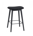 HOKER TAPICEROWANY NA DREWNIANEJ PODSTAWIE FIBER COUNTER STOOL / WOOD BASE H: 65CM MUUTO - RÓŻNE KOLORY